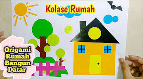 Kolase rumah dari bentuk geometris