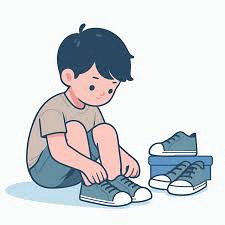 Memakai sepatu