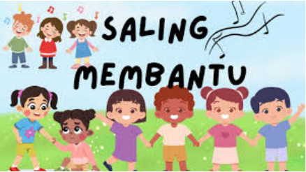 Anak-anak saling membantu