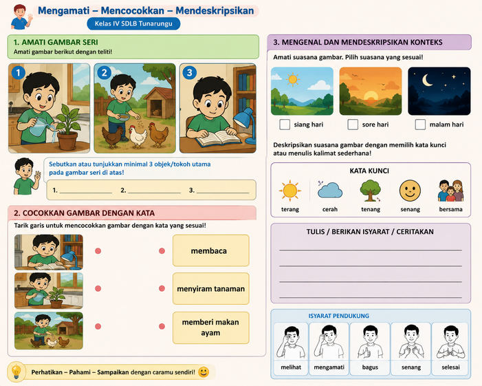 Materi Pembelajaran Kelas IV SDLB Tunarungu