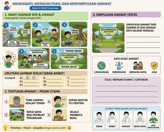 Materi Pembelajaran Kelas IV SDLB Tunarungu