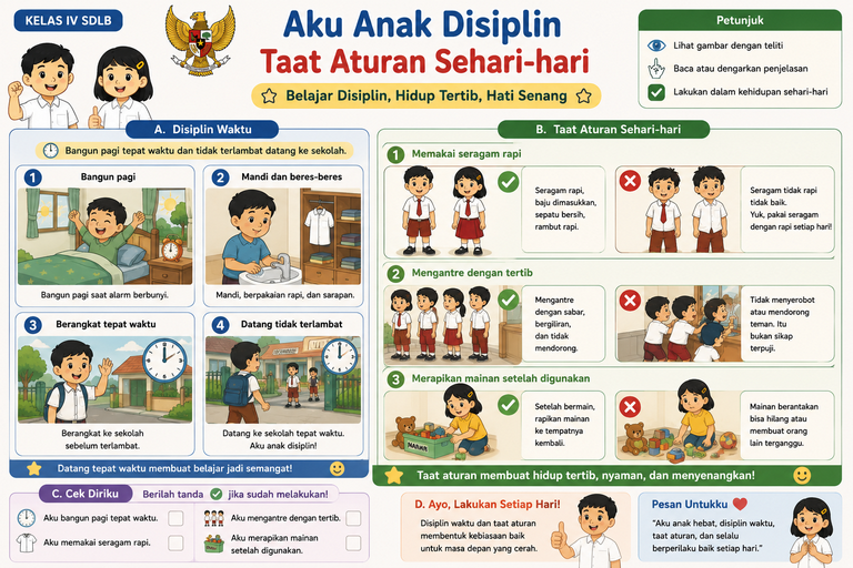 Materi Pendidikan Pancasila Kelas IV SDLB Tunarungu