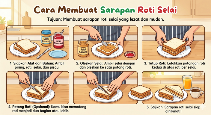 Cara Membuat Sarapan Roti Selai