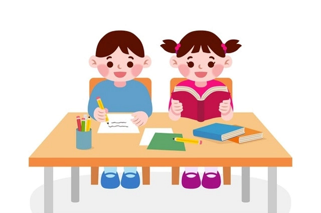 Ilustrasi siswa mengerjakan soal pilihan ganda